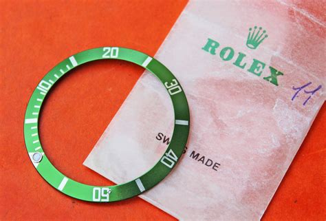 rolex green ceramic bezel insert|genuine Rolex bezel.